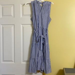 Monteau LA Striped Dress with belt